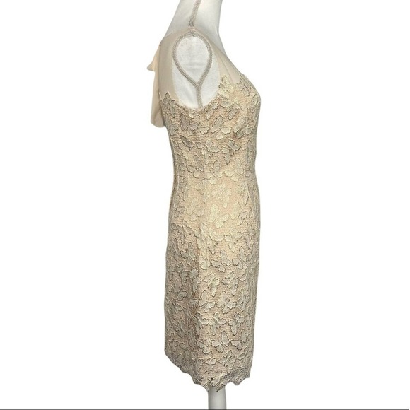 Lilly Pulitzer Fulton Dress Gold Metallic Papillon Lace - Picture 5 of 14